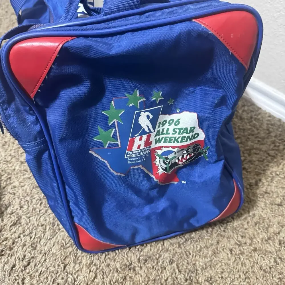 Vintage Starter Duffle Bag IHL Hockey All star weekend 1996 blue